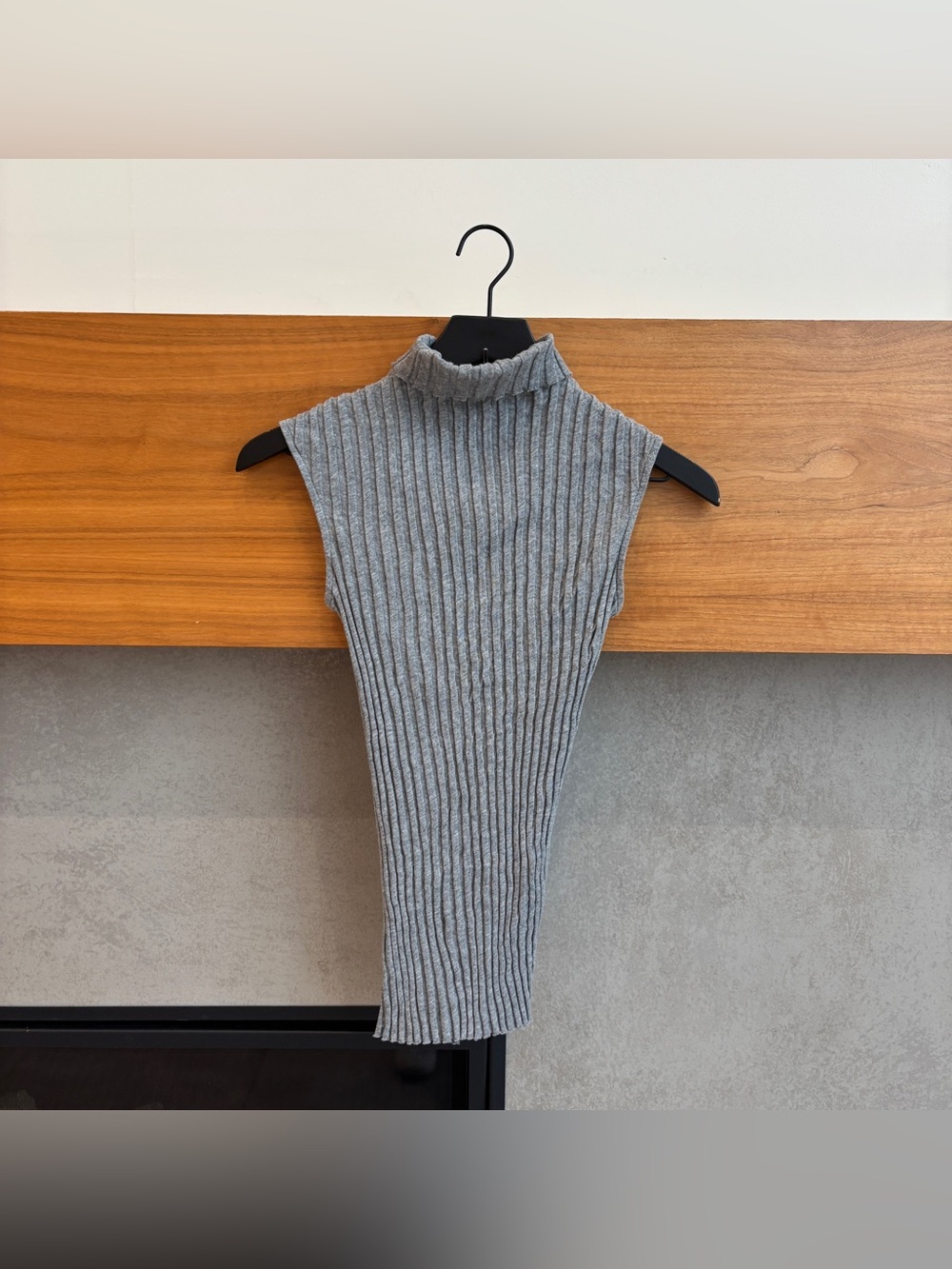 Enza Costa Knit Sleeveless Mockneck Top, Size XS
